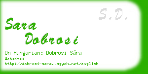 sara dobrosi business card